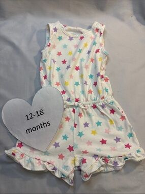 The Children's Place White Star-Print Sleeveless Romper